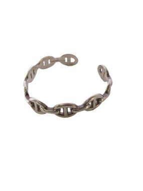 Hermes Chaine D'ancre Bangle Bracelet ST Silver
